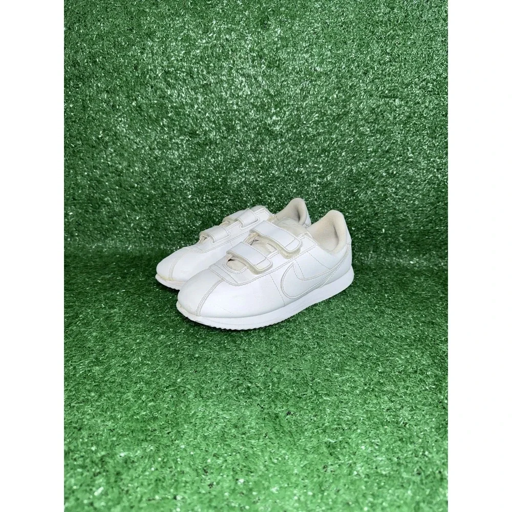 Nike Cortez Basic‎ SL Youth Size 2.5Y White Leather Shoes Sneakers 904767-102